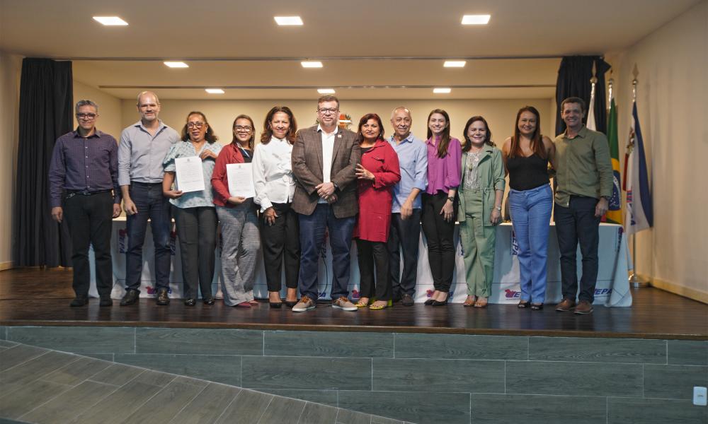 Cerimônia de posse dos novos coordenadores de curso e chefes de departamento do Centro de Ciências Biológicas e da Saúde (CCBS).