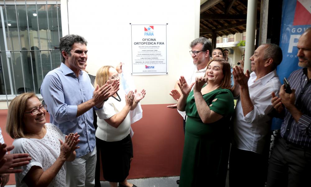 Governador Helder Barbalho participou da solenidade de inauguração (Foto: Sidney Oliveira/Ascom Uepa).