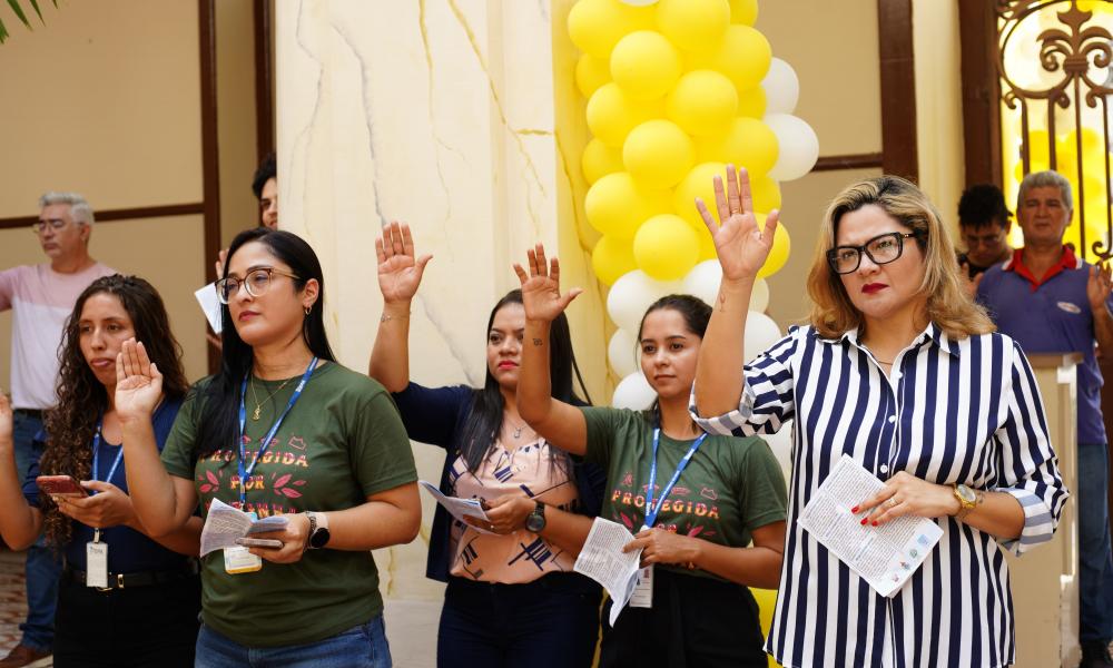 Servidores da instituição estiveram presentes na ocasião.