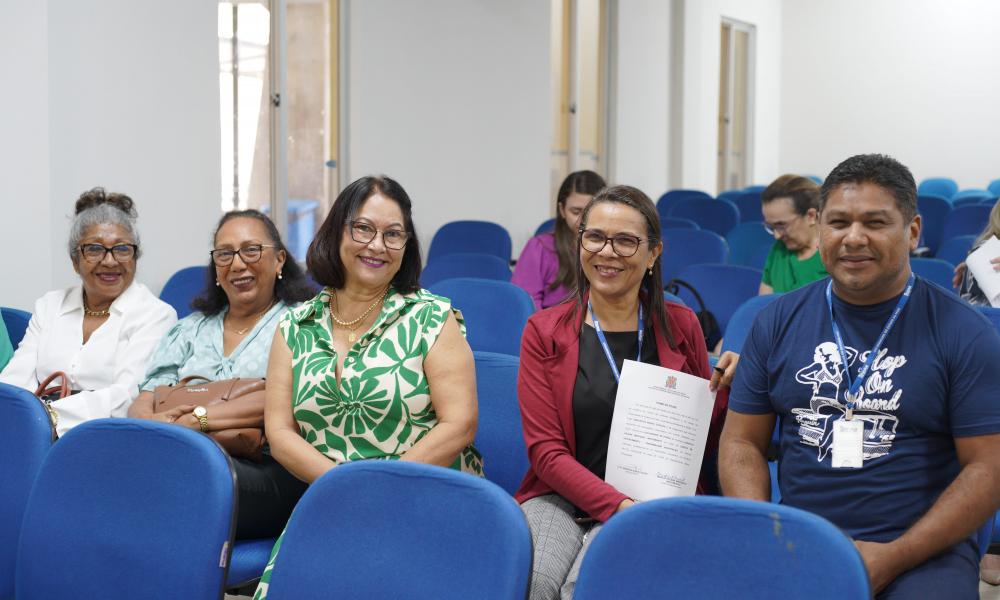 Solenidade reuniu servidores da Uepa. Uma das docentes empossadas foi a professora Marcia Nascimento, chefa do departamento de Enfermagem Hospitalar.