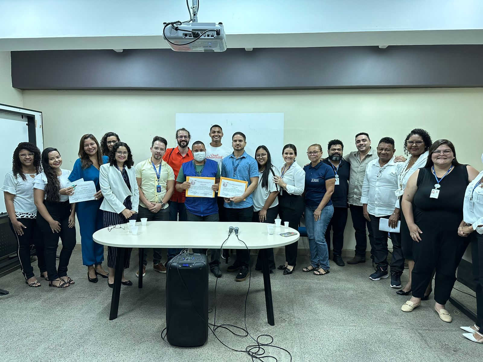 Professores, alunos e membros da Coordenação de Saúde Coletiva na última Jornada, em fevereiro de 2023.