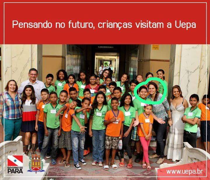 Foto original da visita da turma de Rafael Ferreira à reitoria da Uepa.