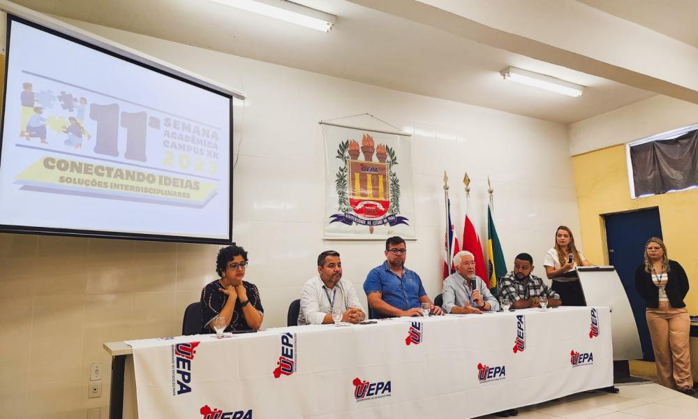 Mesa de abertura da Semana Acadêmica em Castanhal é a primeira de uma série de eventos que serão realizados no interior. (Foto: Yasser Rodrigues/Campus Castanhal)